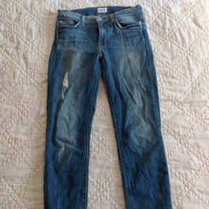 Hudson Skinny Jeans Size 28 Frayed Bottoms!